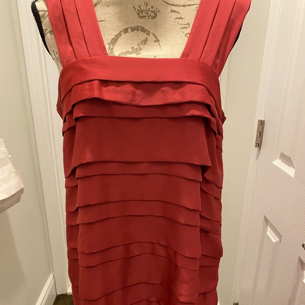 H & M Tiered Mauve Dress Size 12